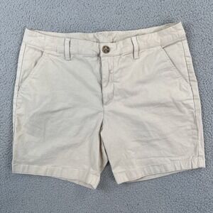 Chubbies Chino Shorts Men 34 Beige Cotton 7" Inseam Elastic Waist Pockets